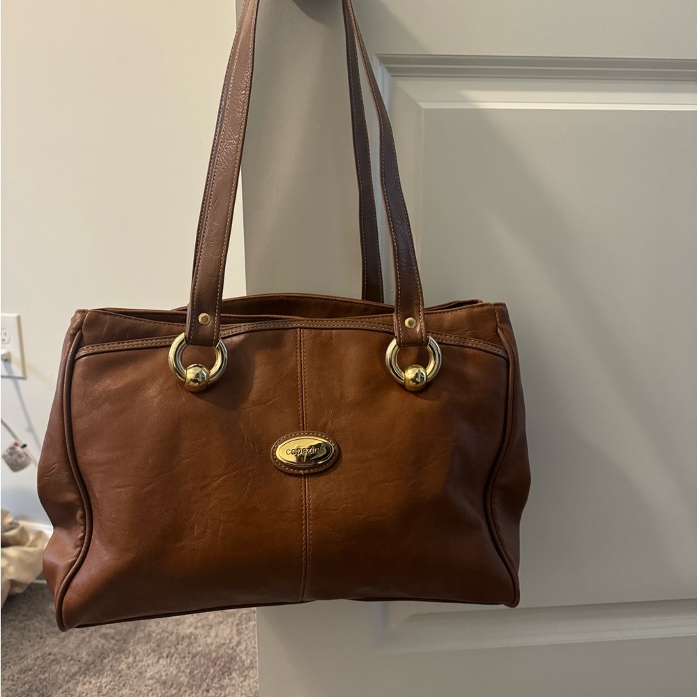 Brown Leather Tote Bag